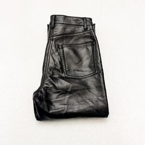 Wilfred Faux Leather Slim Straight Leg Black Pant Size 00 MINT Condition